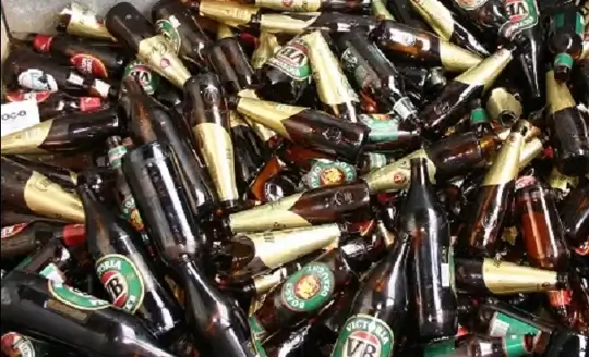 glass bottles